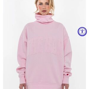 THE BAR SOLD OUT BLUSH CHARLES HIGHEST NECK HERITAGE SWEATSHIRT SIZE XL NWT